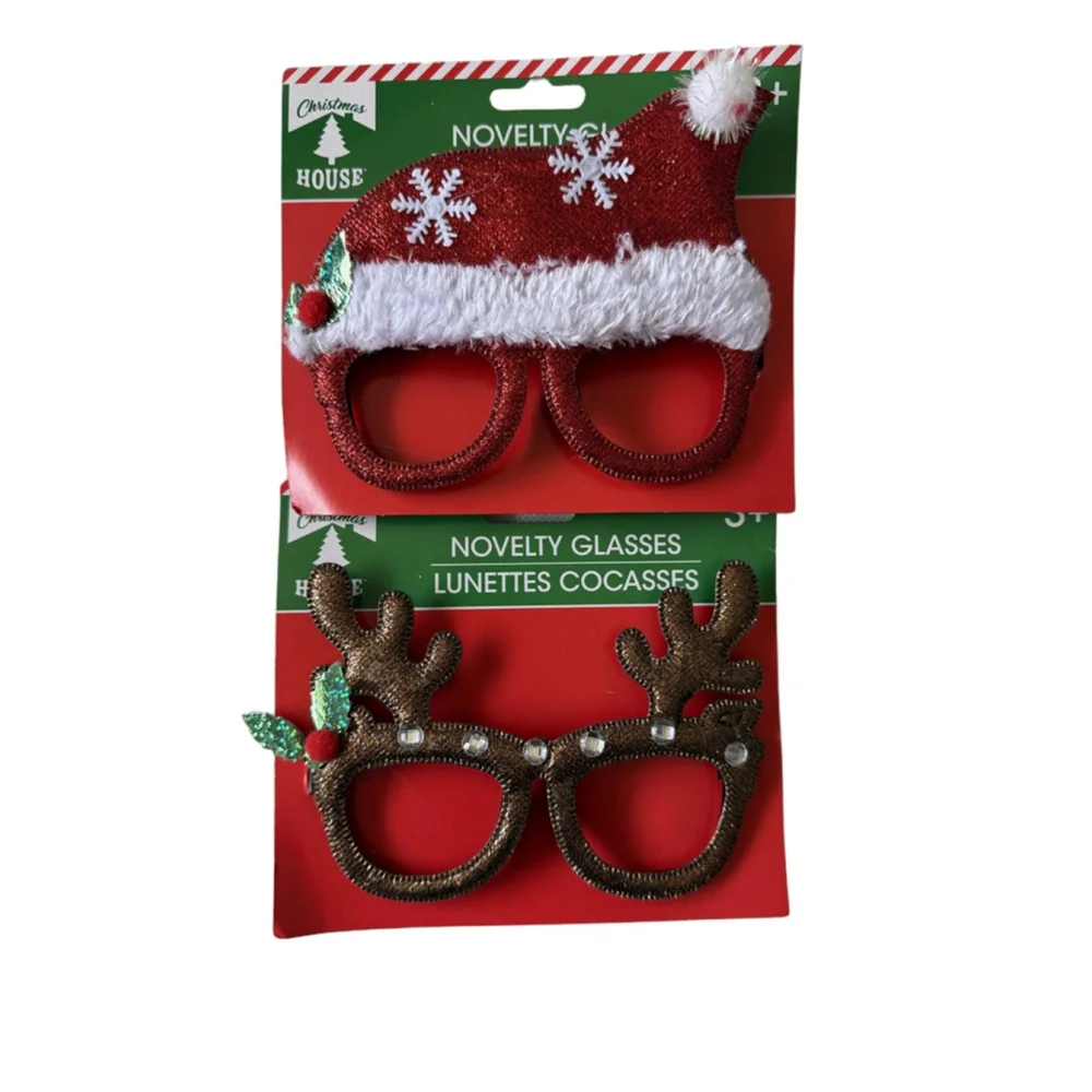 NWT novelty holiday glasses set of 2